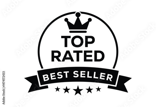 Best Seller Badge Premium Quality Star Emblem