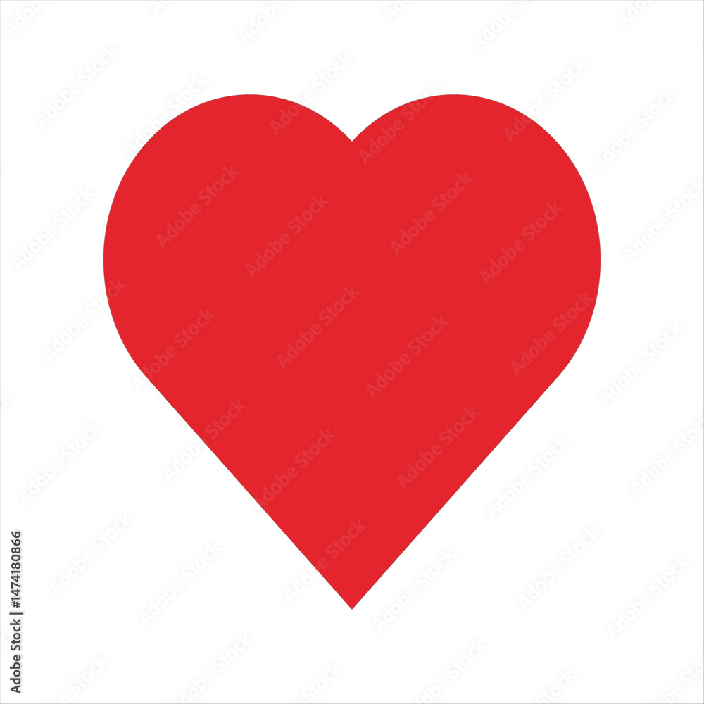 Valentine red heart icon. Heart shape Isolated on white background. Valentine red heart icon. Heart shape Isolated on white background.