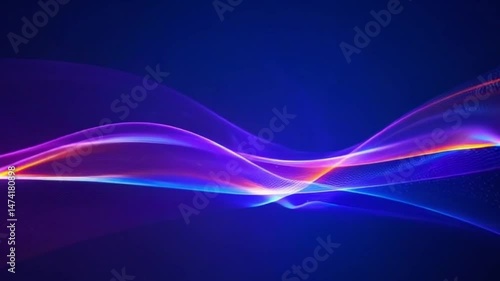 Abstract flowing purple and blue wave background