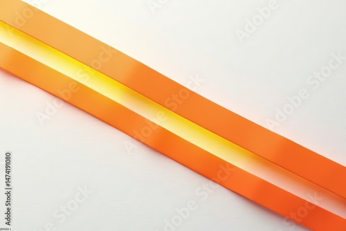 Free Download Three fiery orange stripes on clean white surface, abstract, motion, power - GFXLoad