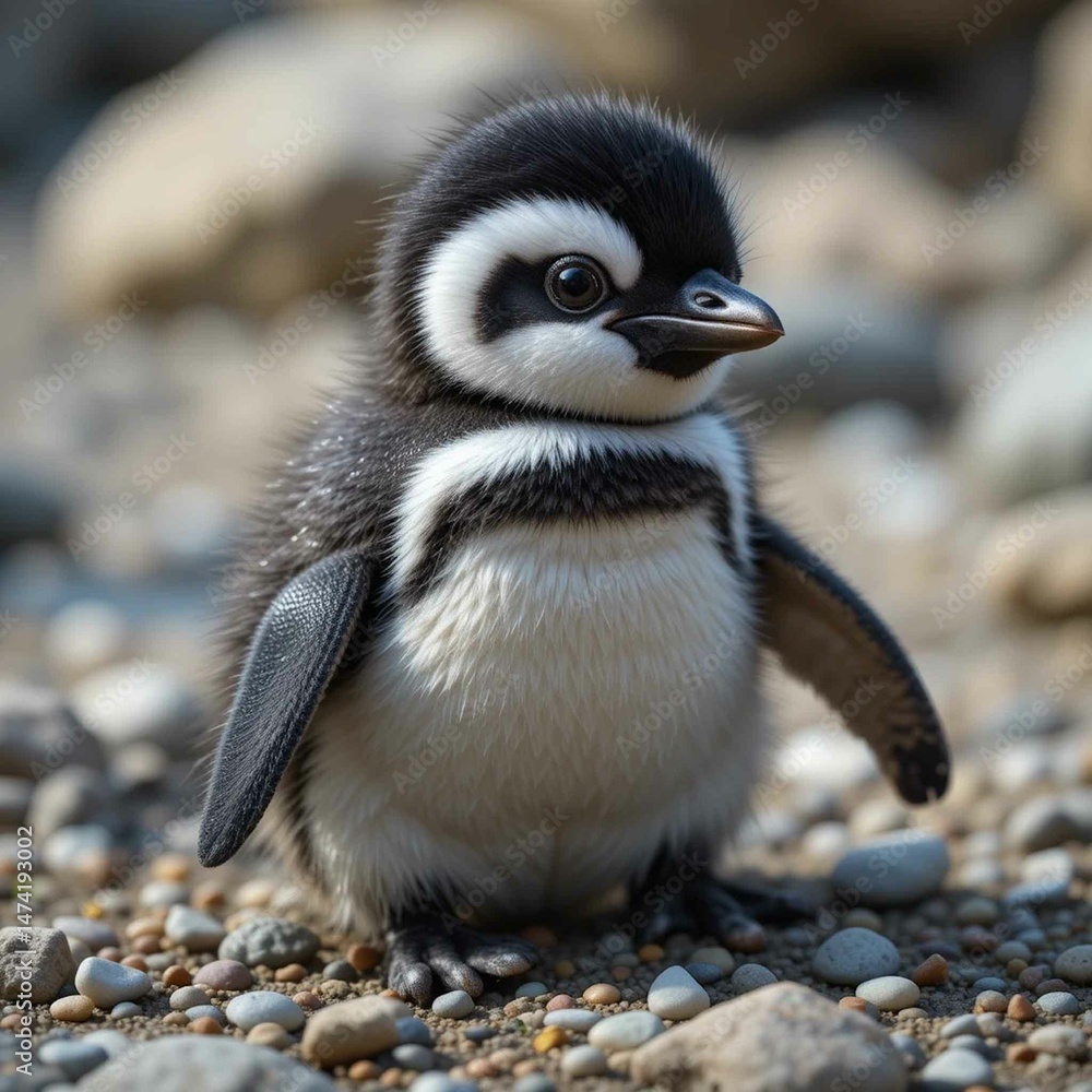 Obraz premium penguin on the rocks