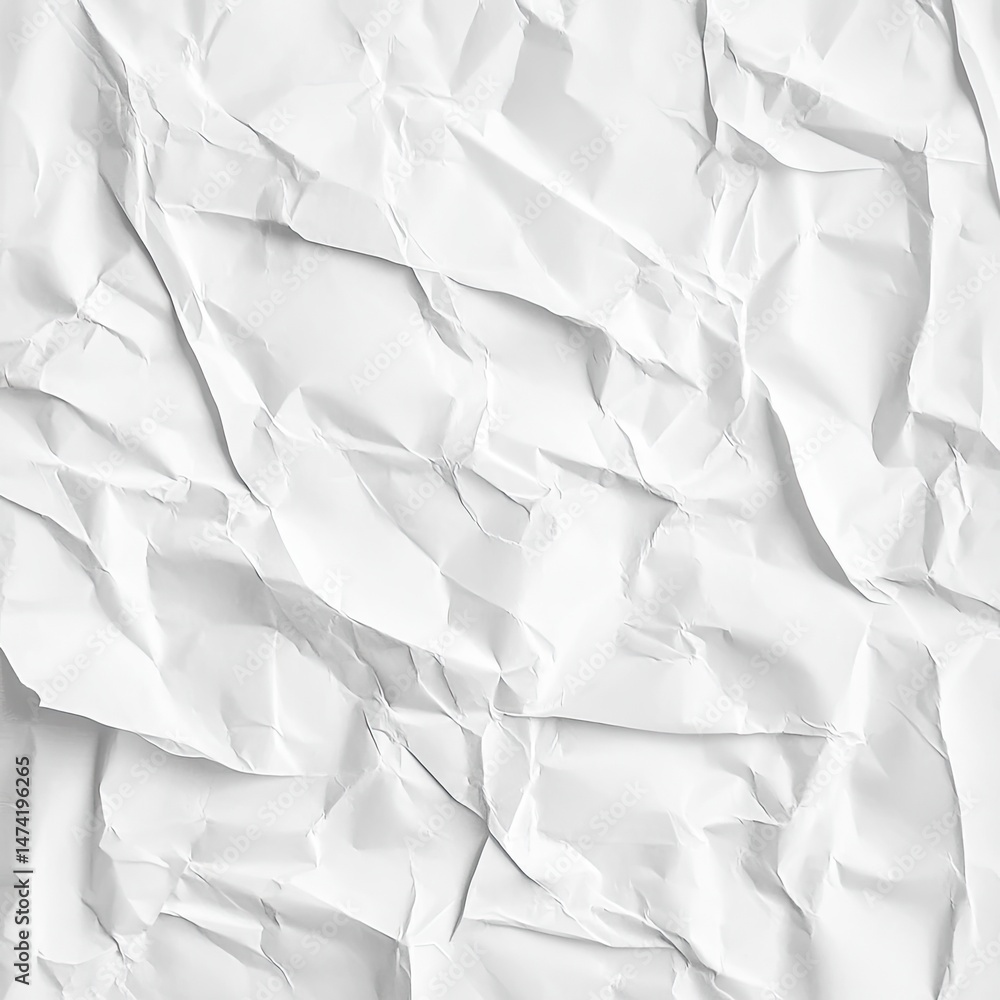 Fototapeta premium Crumpled white paper texture (2)