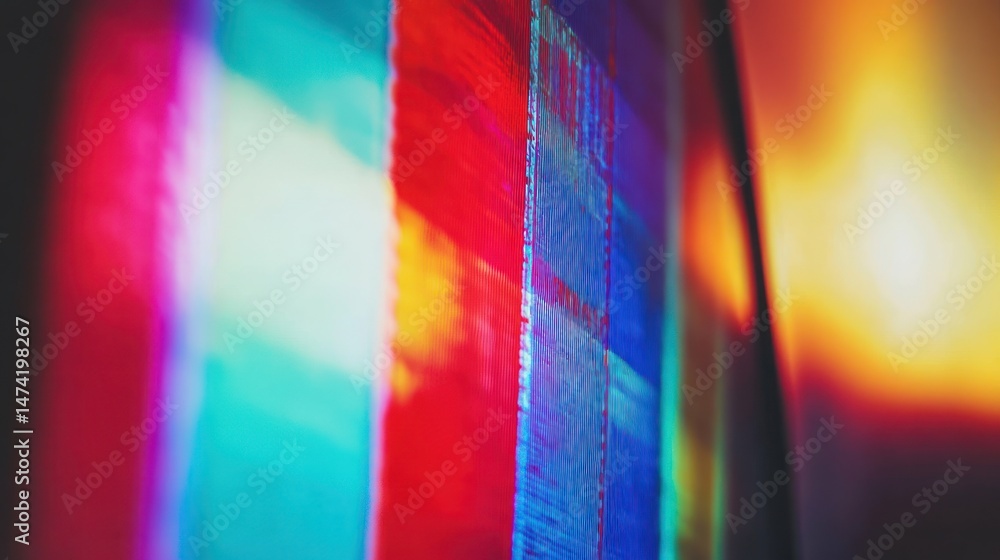 Obraz premium Vibrant vertical color stripes