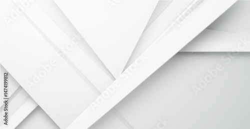 Canvas-taulu Abstract a striking white abstract background featuring a dynamic geometric pattern created with sharp triangle shapes in varying angles