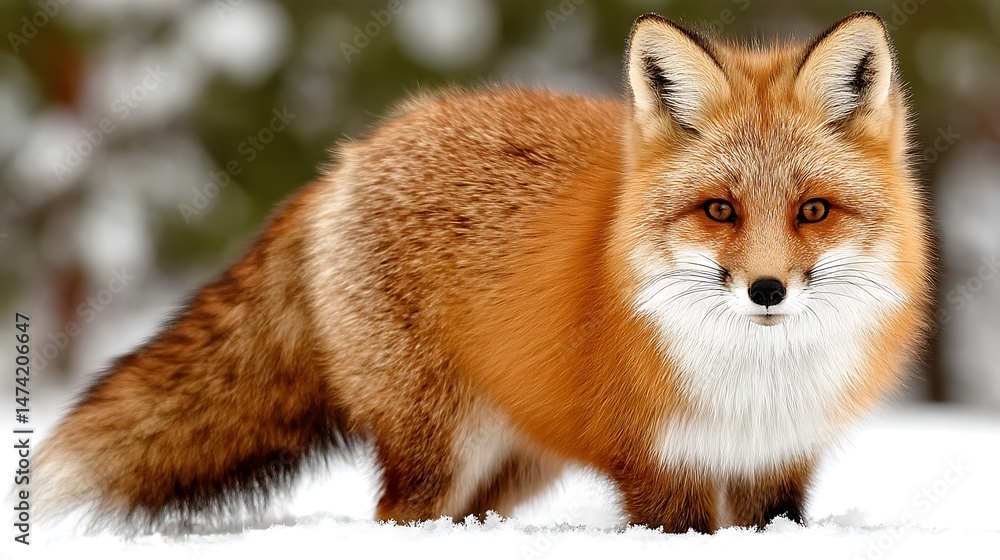 Obraz premium Majestic Red Fox in Winter Wonderland.