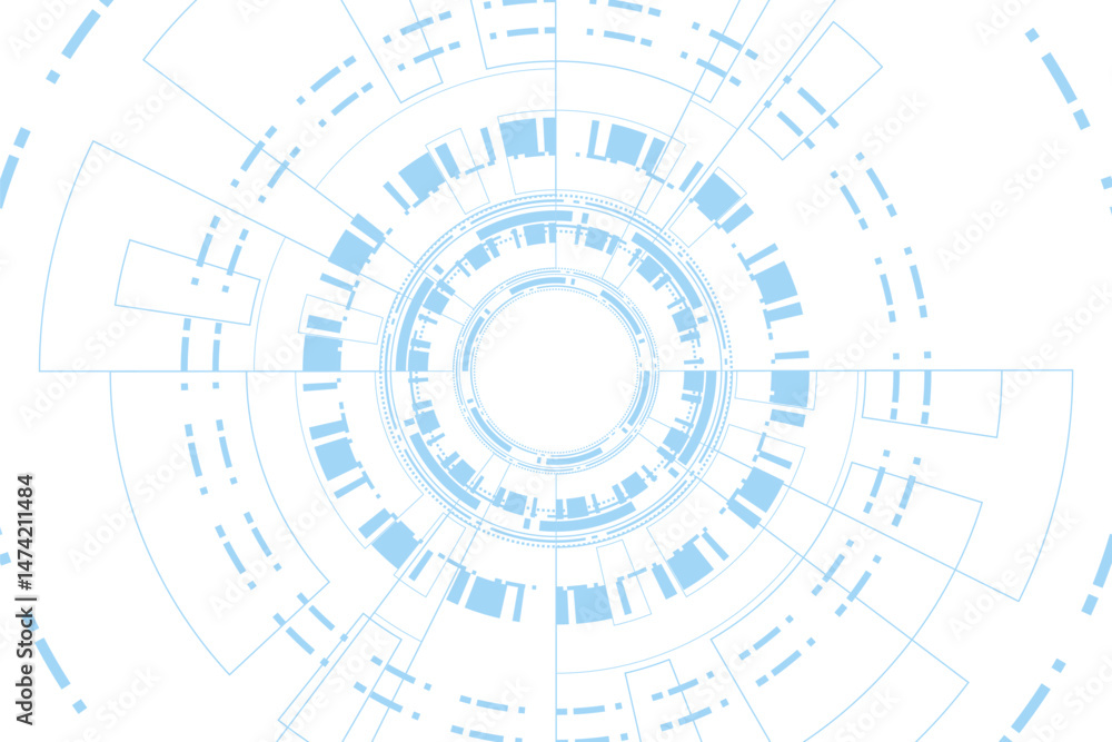 Obraz premium Sci fi futuristic user interface, HUD, Technology abstract background , Vector illustration. 