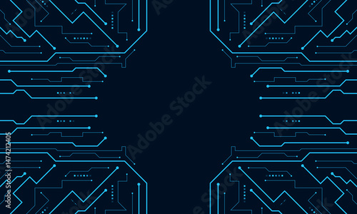 vector futuristic circuit board , Electronic motherboard , Communication and engineering concept , Hi-tech digital technology concept