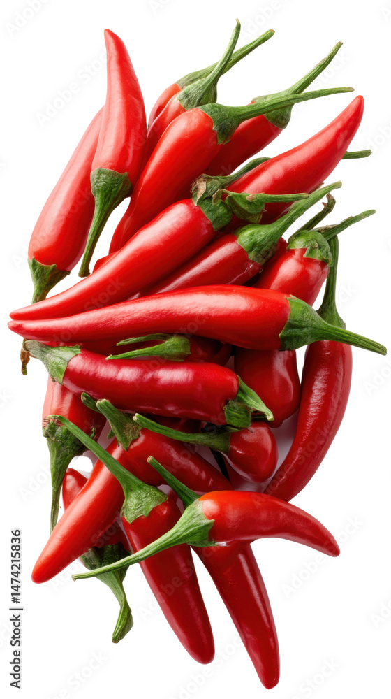 Fiery Red Chili: A vibrant composition of freshly harvested chili peppers, showcasing their intense crimson hue and captivating textures. Fiery Red Chili: A vibrant composition of freshly harvested chili peppers, showcasing their intense crimson hue and captivating textures.