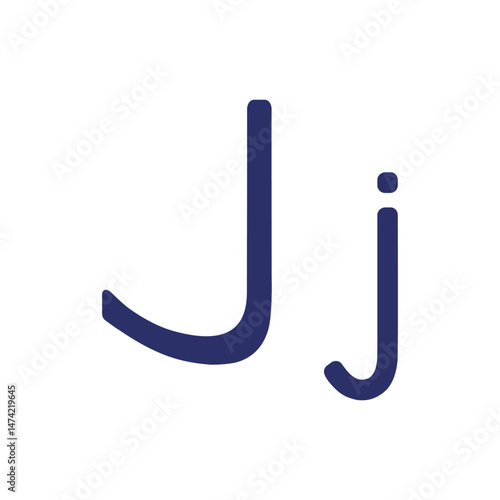 English letter (uppercase and lowercase) isolated on white background