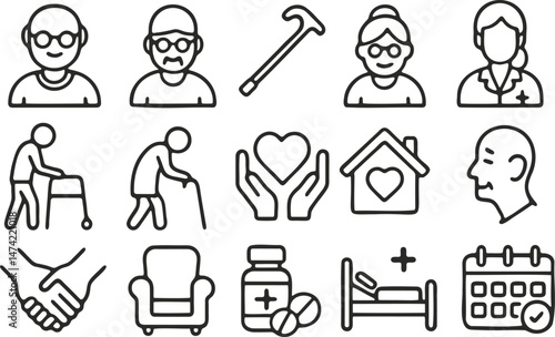 vector illustration of a set