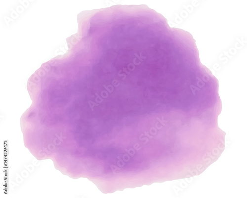 Watercolor Brush Stroke, stain, splash, background. Vector. Isolated. Purple, violet