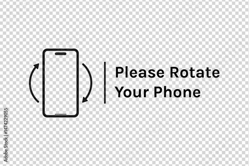 Rotate mobile phone. Device rotation symbol. Rotate smartphone icon vector illustration