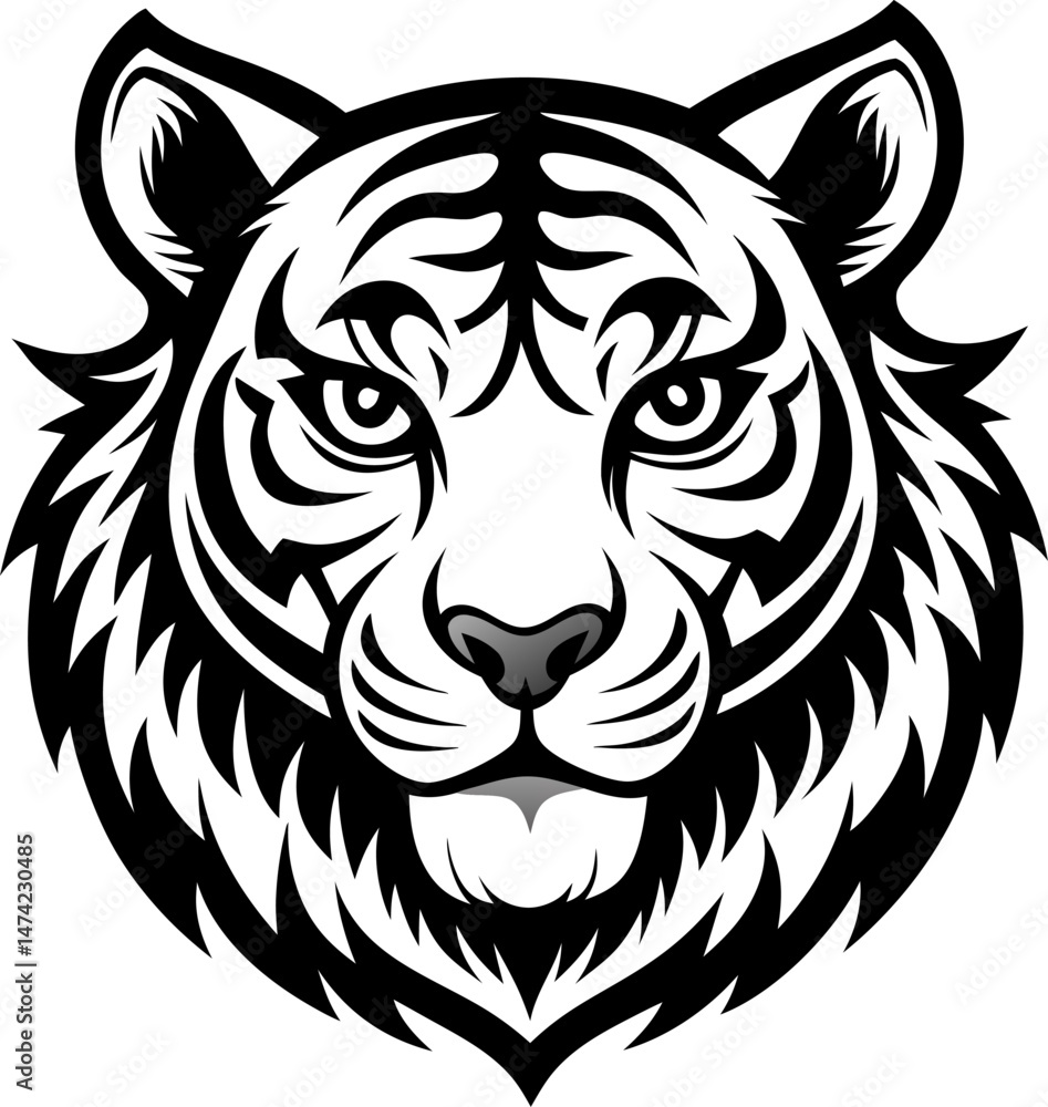 Obraz premium tiger head tattoo
