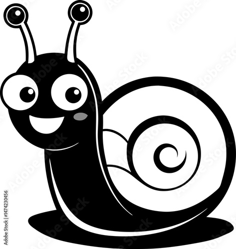 funny snail cartoon
