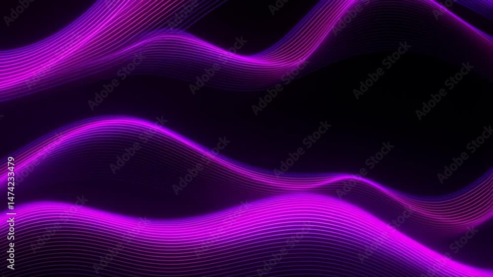Abstract purple wave background. Dynamic flowing lines and glowing effect. Futuristic and technological feel. Abstract purple wave background. Dynamic flowing lines and glowing effect. Futuristic and technological feel.
