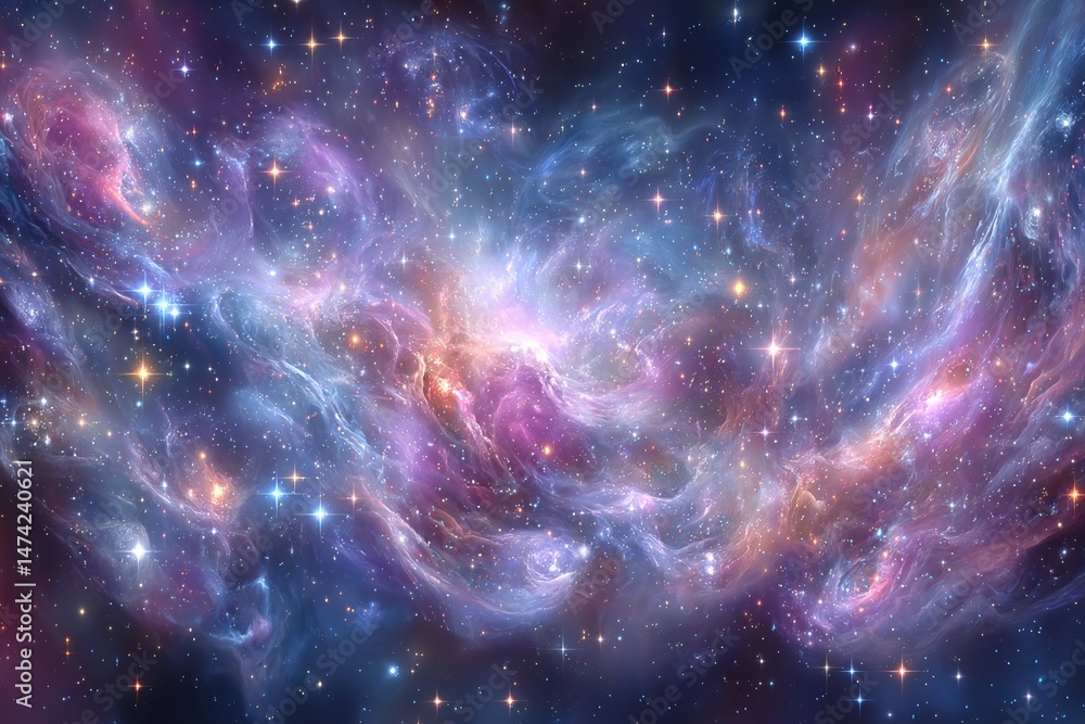 The background features an incredible abstract depiction of a colorful space galaxy cloud nebula, accompanied by a starry night cosmos, universe science, and astronomy, including a supernova The background features an incredible abstract depiction of a colorful space galaxy cloud nebula, accompanied by a starry night cosmos, universe science, and astronomy, including a supernova