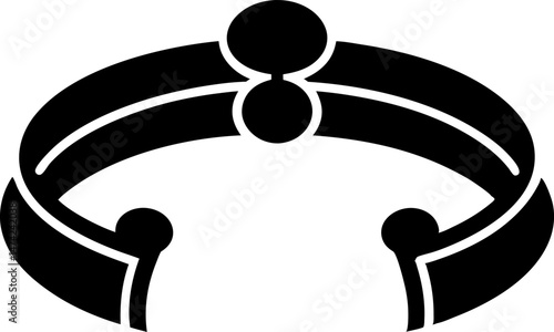 Bangles Separator Silhouette Vector Illustration 