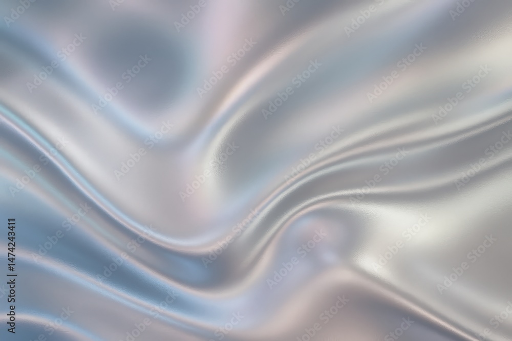 Fototapeta premium Luxury Iridescent Metallic Abstract Background – Seamless High-Resolution Texture with Polished Chrome Surface for Tech, Editorial, Branding, and Futuristic Design