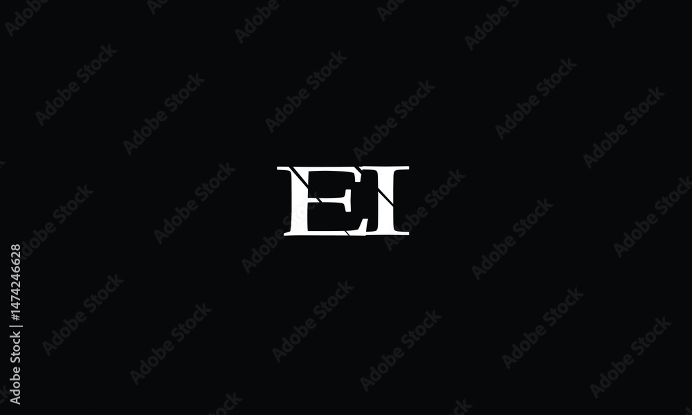 Obraz premium EI,IE,E,I abstract, letters, logo, monogram, style, symbols, ambitions, icons, 