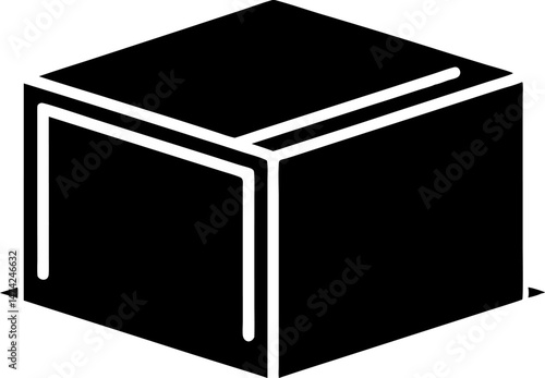 Box Corner Protector Silhouette Vector Illustration