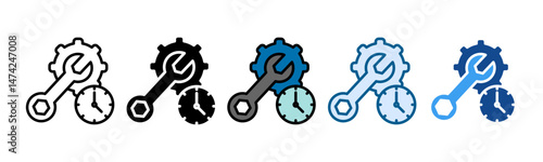 Preventive Maintenance Icon Set Multiple Style Collection