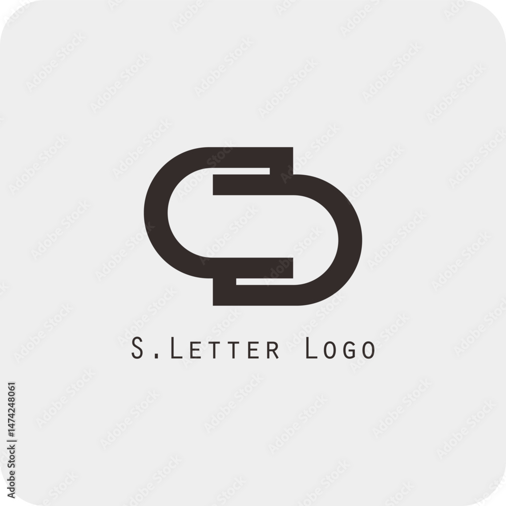 Obraz premium Vector logo design with the letter S symbol is simple, clear, firm, easy to remember, elegant 