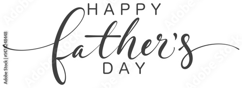 Happy Fathers Day lettering Vector eps