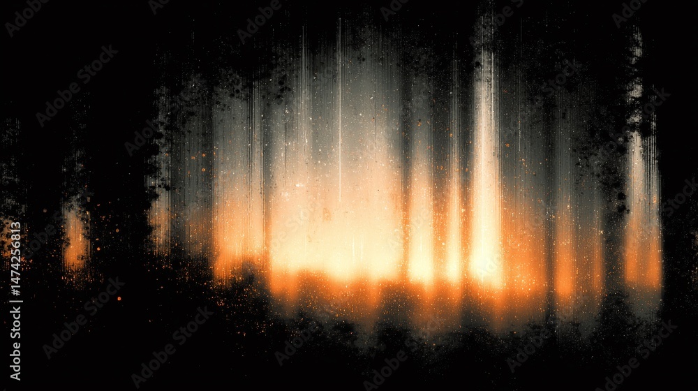 A digital abstract featuring streaks of vibrant, light orange amidst contrasting dark hues, creating a dramatic visual interplay and suggesting a mysterious atmosphere. A digital abstract featuring streaks of vibrant, light orange amidst contrasting dark hues, creating a dramatic visual interplay and suggesting a mysterious atmosphere.