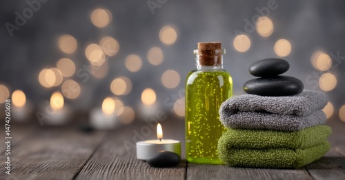 Organic spa products incorporating essential rose oil are beautifully displayed against a wooden background, symbolizing a relaxing and healthy way of life