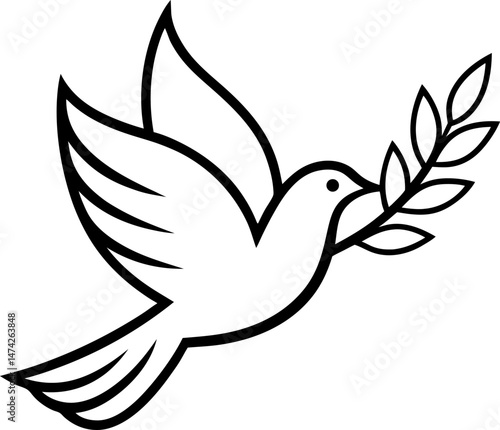 dove of peace vector