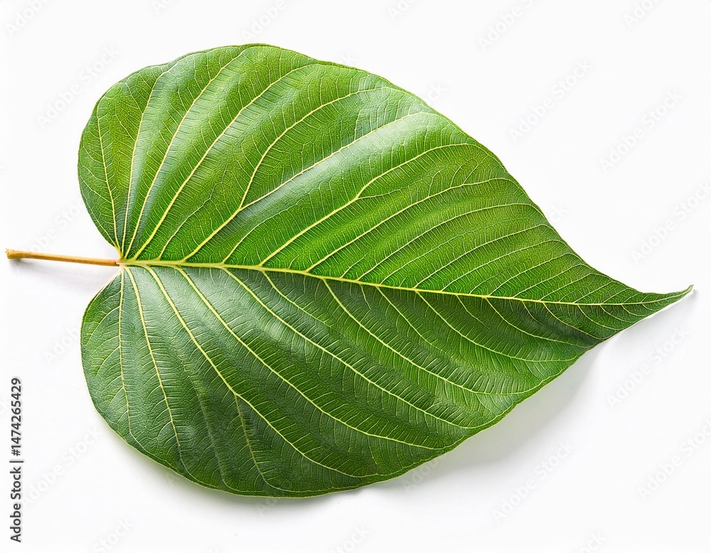Obraz premium green leaves of white popinac or lead tree isolated on a white background