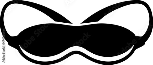 Eye Mask Strap Silhouette Vector Illustration 