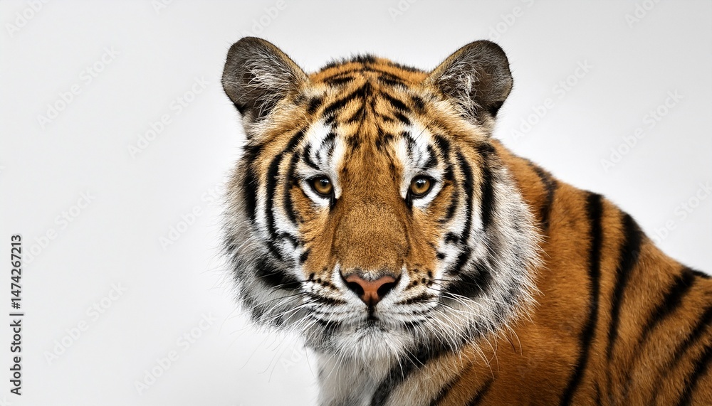 Fototapeta premium tiger photo white background