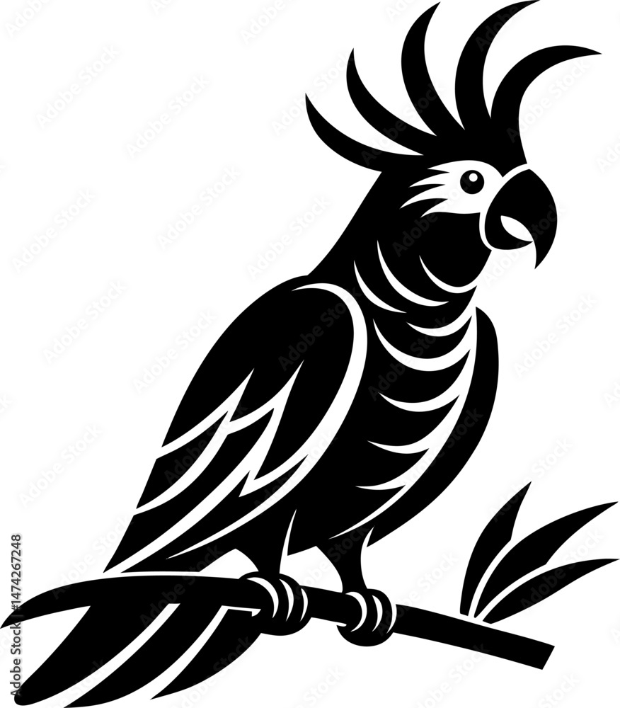 Fototapeta premium vector illustration of a parrot