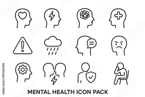Vector illustration of sleep tracking icons featuring a variety of sleep-related symbols and activities for wellness and health monitoring