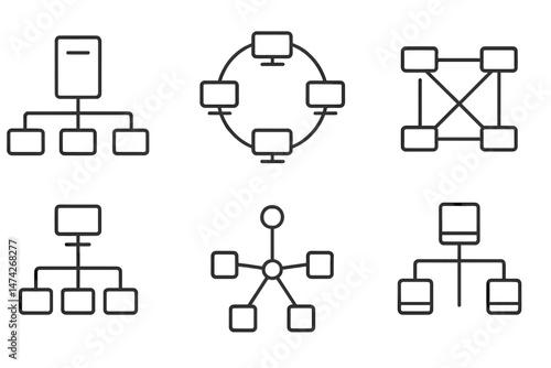 Illustration featuring various cybersecurity elements including shields, locks, and icons representing online safety measures