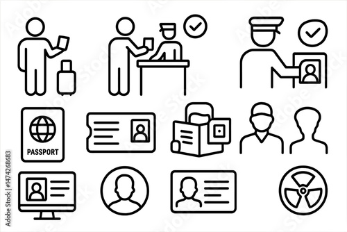 Cruise vacation vector illustrations featuring activities and items for a relaxing getaway