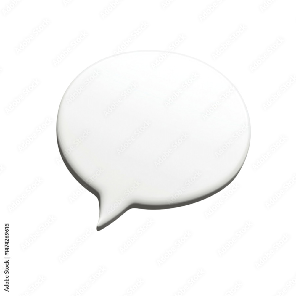 White blank speech bubble isolated on white background simple communication design element White blank speech bubble isolated on white background simple communication design element