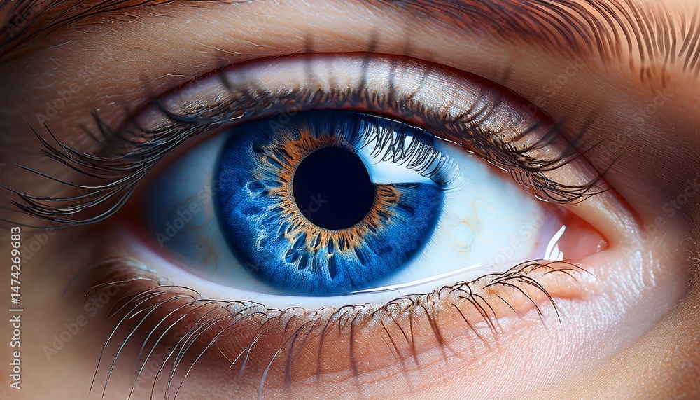 Fototapeta premium close up of a blue eye
