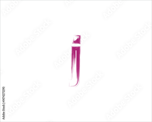 Letter J logo drawn with a paintbrush