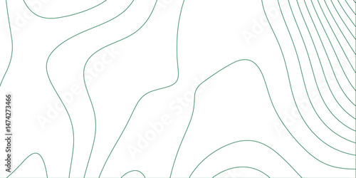 Abstract green topography vector background.  Abstract topographic contours map background. Vector illustration of topographic line contour map. Topographic map patterns, topography line map.