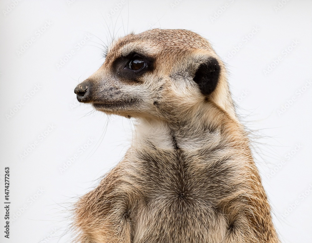 Fototapeta premium meerkat photo white background