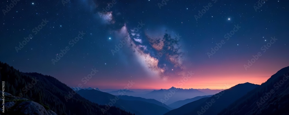 Naklejka premium A stunning view of the centaurus constellation in a clear starry night sky, sky, stars, galaxy