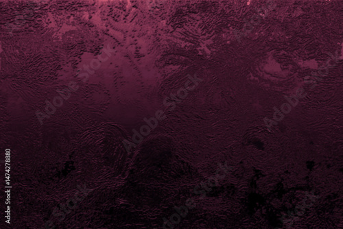 grunge background with grunge effect. Vivid ornate stained pattern in dark pink tones. Elegant decorative design in bordeaux color great for backdrop of layout. Cool creative contemporary art. Dynamic