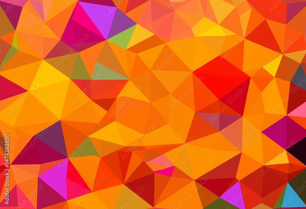 Abstract colorful triangle background with ample copy space , colorful, bold Abstract colorful triangle background with ample copy space , colorful, bold