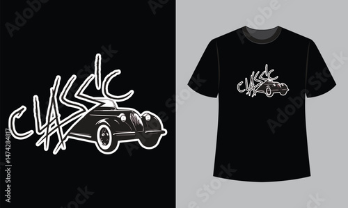 classic text vector illustration t shirt design. t shirt design concept