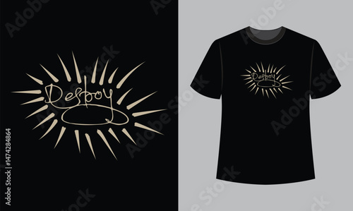 destroy text vector illustration t shirt design. t shirt design concept