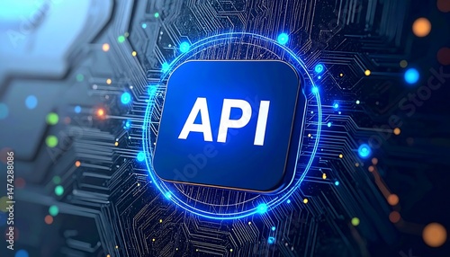Close-up on innovative api integration for modern digital graphic design environments