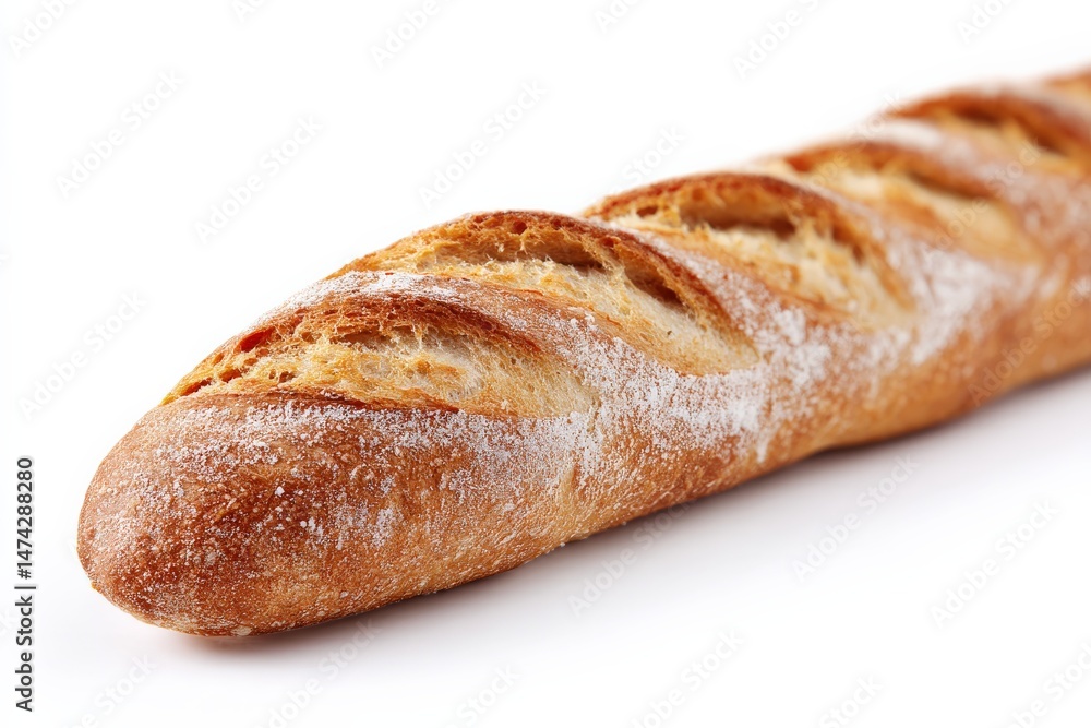 A freshly baked loaf of crusty bread. A freshly baked loaf of crusty bread.