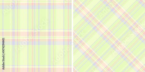 Seamless plaid fabric of background vector check with a tartan pattern texture textile. Set in cream colors. Modern rug designs for home decor.